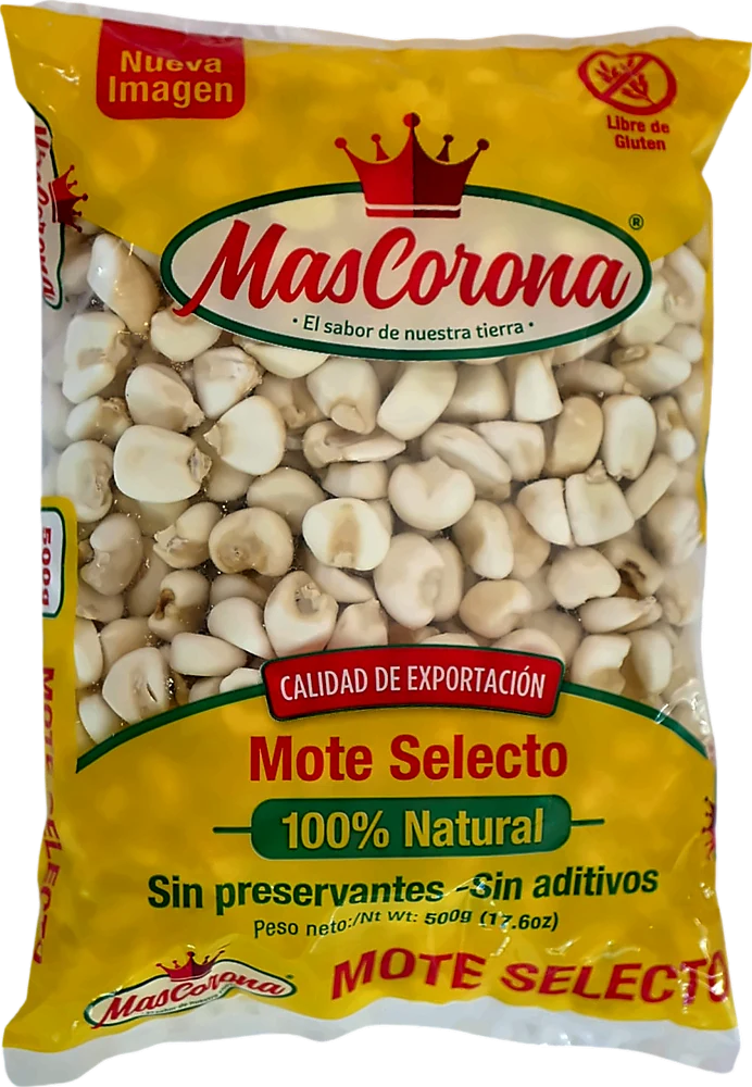Empaque plástico para Mote Selecto MasCorona