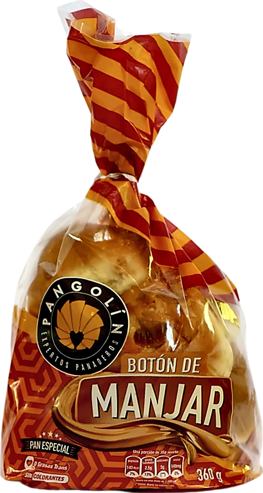 Empaque plástico para Botón de manjar Pangolín