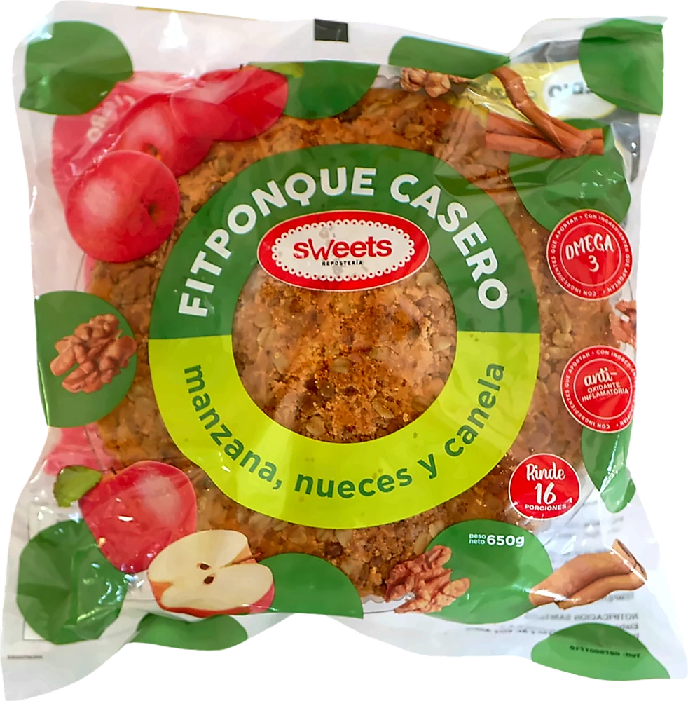 Empaque plástico para Fitponque casero Sweets